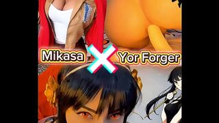 Yor Forger x Mikasa cosplay which one is the naughtiest one in your opinion??