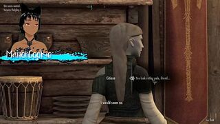 Skyrim B and L mod - Found an interesting woman with huge tits and big ass