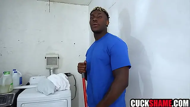 Cuckold hubby offers wife to his black worker