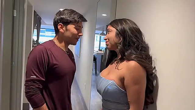 I convince my Neighbor to come into my apartment while my  are away and I fuck him in the living room until he fills my pussy with cum! Verito Aguas