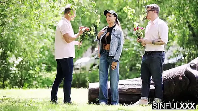 Three is My Lucky Number! Diana Lawrence &mdash;  Denis Marti & George Uhl for SinfulXXX