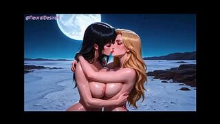 3D AI HQ 2 chicks Big tits Firm tits Hard nipples riding POV w/ Sound added