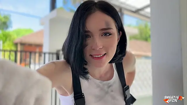 Beauty Auto-Mechanic Deepthroat &mdash;  Rough Fucks and Gets Facial POV