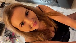 Try on Haul with all natural big boobs big ass cute girl turns out a porn casting