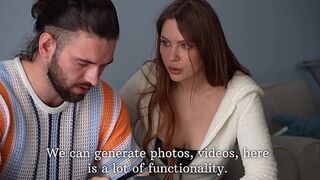 Stepmother caught me with her AI nudes  She get horny and let me fuck her