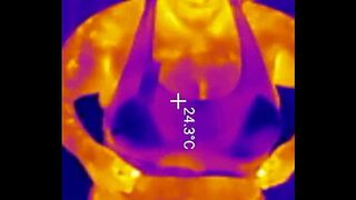 Sports Bra Try-On —  Boob Bounce Tests —  Naked Twerk Tease THERMAL POV (4K Portrait)