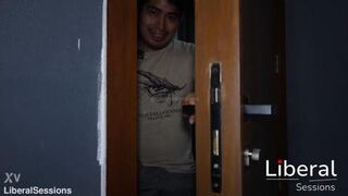 Horny mom gives her stepson's friend a good blowjob out of curiosity