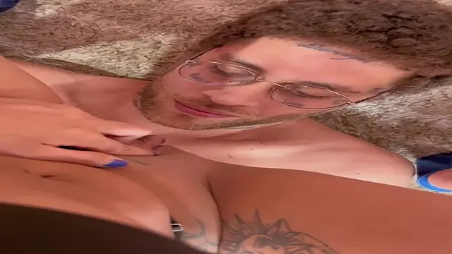 Brunette Latina babe rides cock while fingering herself