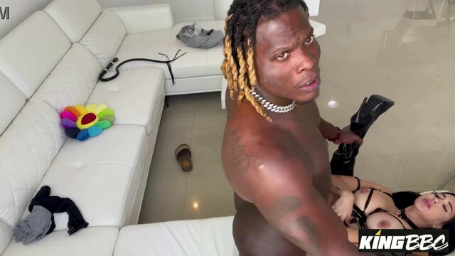 Tattooed Latina takes thick rod in doggystyle and more