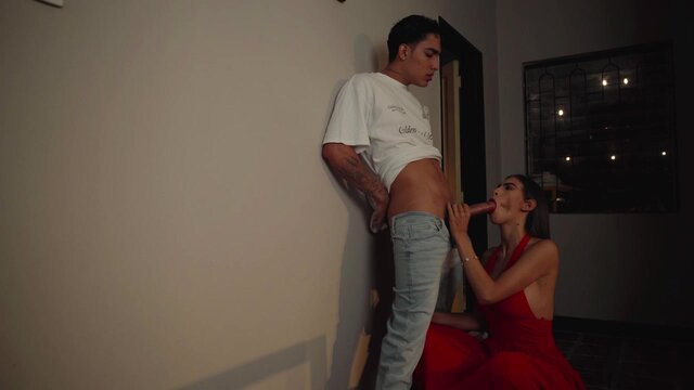 Step sister confesses crush then gives a head and rides member