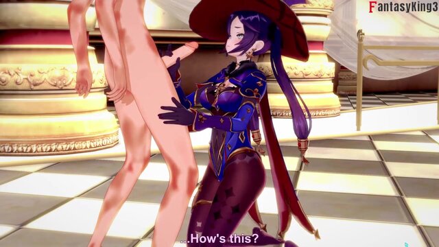 Busty manga chick gets a POV drill in Genshin Impact