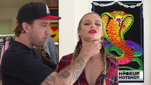 Pornstar Bryan Gozzling pounds Naomi Swann's giant, clenching backside in a rock-hard