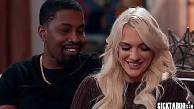 Kenna James unleashes big tits in wild three-way with her man and a dark lover